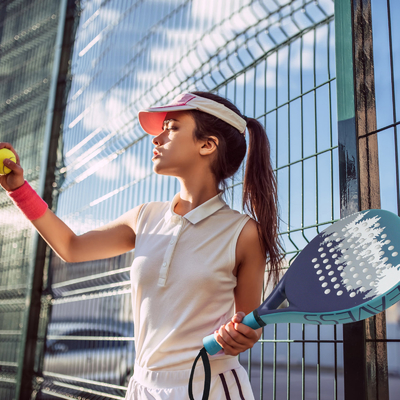 Raquete de padel WOOWAVE Raquete de tênis de praia de fibra de carbono azul com núcleo de memória EVA
