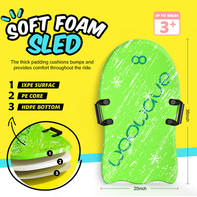 All Mountain 36 Inch Skiing Board espuma de neve trenó e versátil largura da prancha 19