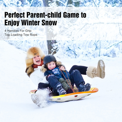 XPE EPS HDPE trenó de neve para crianças unisex adulto logotipo personalizável 2 alças e corda de puxar