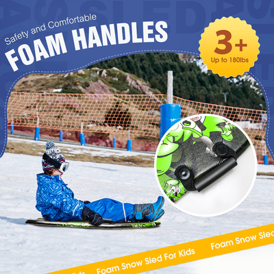 PE Core 36 polegadas espuma Snow Sled para Crianças leve e 1,18lbs peso da prancha