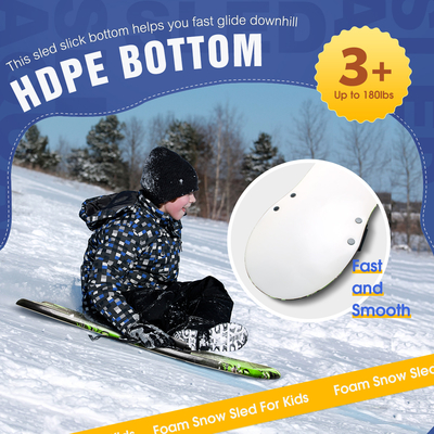 PE Core 36 polegadas espuma Snow Sled para Crianças leve e 1,18lbs peso da prancha