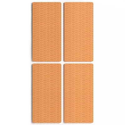 WOOWAVE 4 Pack Pads de Tração Antiderrapante EVA Antiderrapante Pads de espuma Deck Grip Mat com 3M Adesivo Marrom