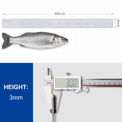 Medidas precisas facilitadas com o nosso régua de peixe à prova d'água e piso de barco EVA