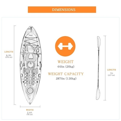 WOOWAVE Canoa Kayak Cores vibrantes e coleira incluídas nas características padrão