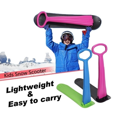 Scooter de neve de 92 cm de comprimento para crianças Sledge de esqui de plástico durável Kick-Scooter dobrável