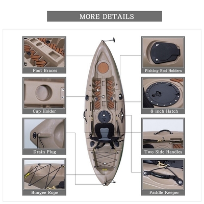 1 pessoa WOOWAVE Canoa Kayak Vela para remadores Max 1 Capacidade de carga 130kgs/287lbs