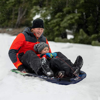 Snowboard para crianças com alça e corda Blue espuma de plástico trenó de neve para venda quente no inverno