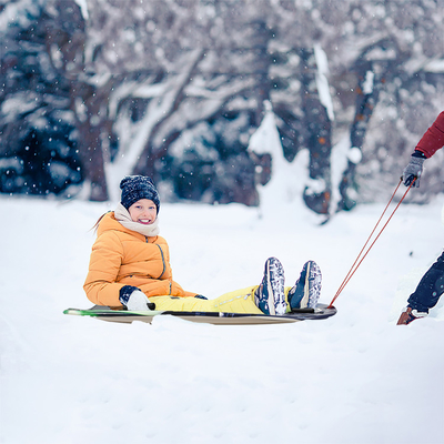 Snowboard para crianças com alça e corda Blue espuma de plástico trenó de neve para venda quente no inverno