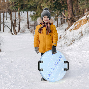 Sledas de esqui de neve redondas de 21' personalizadas para Blue Snow Sport Woowave OEM