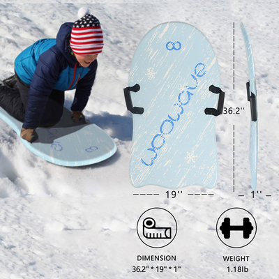Esqui de neve personalizado Sleds de neve com freio e Semi-elíptica Snowboard Snow Scooter