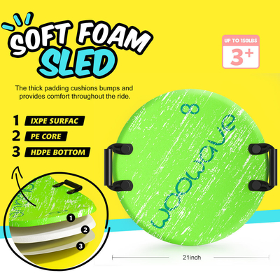 Scooter de neve de 21' para crianças Desportos de Inverno personalizados Sledding Sleds de espuma EVA