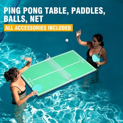 Tenis de mesa de piscina flutuante com bandeja de mesa de pingue-pongue EVA em cor verde
