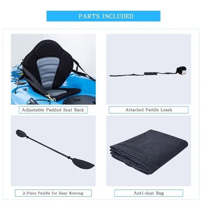 Single LLDPE Kayak de plástico Canoas de pesca Paddle Ocean Kayak para desempenho inigualável