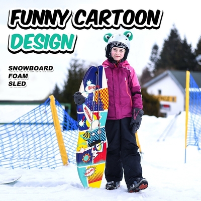 Outdoor Freestyle Ski Toy Snowboard Scooter 41.7 polegadas com Pull Rope e Manopla