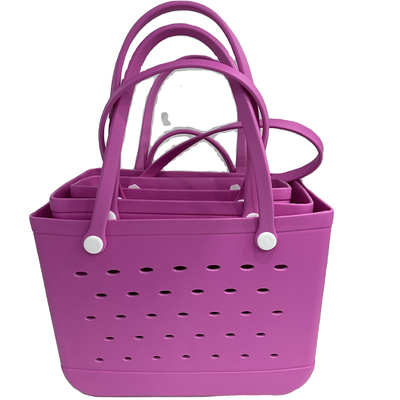 Saco de praia EVA para verão Sacos de plástico personalizados de grande capacidade em material de silicone durável