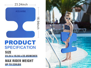 Esqui aquático Sport Tipo XPE Float Water Saddle Seat para Crianças 23.24 x 16.94 x 1.6inch