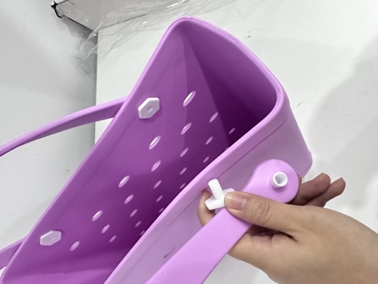 Saco de praia EVA para verão Sacos de plástico personalizados de grande capacidade em material de silicone durável