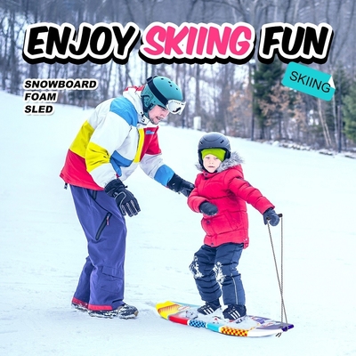 Temporada Inverno Neve puxando Tabela de neve de plástico durável Sled de neve única para diversão das crianças