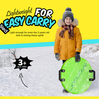 Sledes de espuma macia forma redonda 21 polegadas Scooters de esqui infantil Sledas de neve para crianças Snowboard
