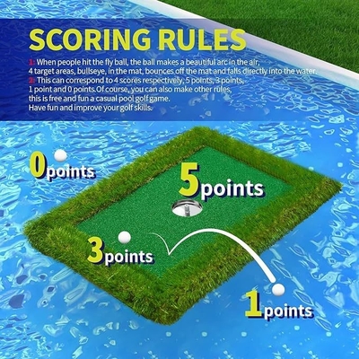 Transforme a sua piscina num campo de golfe com o Woowave EVA Floating Green Mat Game Set