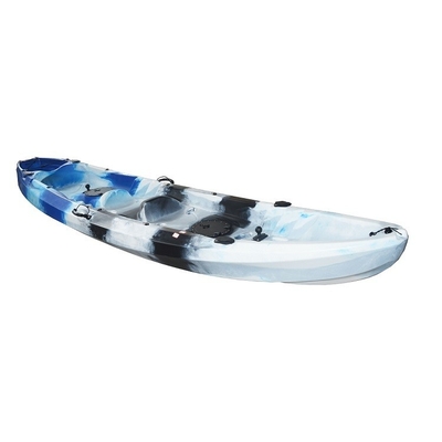 Canoa de pesca/caiaque duplo com suportes de vara de pesca camuflados ou personalizados