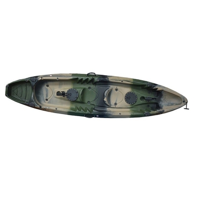 Canoa de pesca/caiaque duplo com suportes de vara de pesca camuflados ou personalizados
