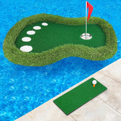 Tapete de golfe de treinamento de esportes aquáticos com design flutuante e impressão de tela de seda