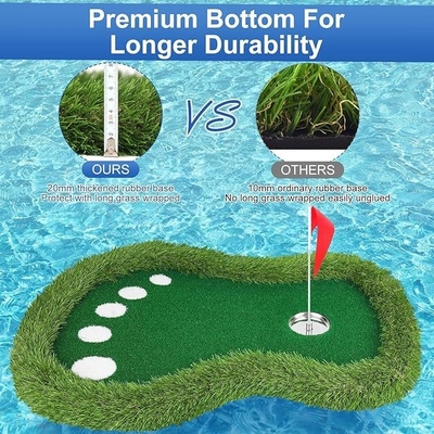 Tapete de golfe de treinamento de esportes aquáticos com design flutuante e impressão de tela de seda