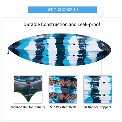 WOOWAVE Camuflagem de uma pessoa Kayak de plástico para remo e turismo comprimento m 2,1 m 3