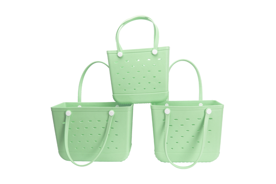 Saco de praia EVA para piscina Fun Woowave de borracha Mulheres Crianças Saco de armazenamento pequeno Tote