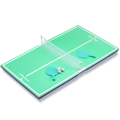 Tabela de piscina flutuante Ténis de mesa estilo móvel Verde EVA Tabela de pingue-pongue