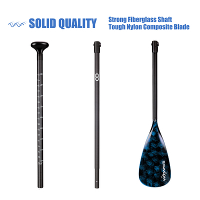175-222cm Paddle de comprimento ajustável para WOOWAVE Stand Up Paddle Board Barcos de remo de pesca