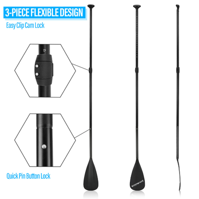 3 peças Woowave Alumínio inflável Soup Paddle com Design leve e ajustável