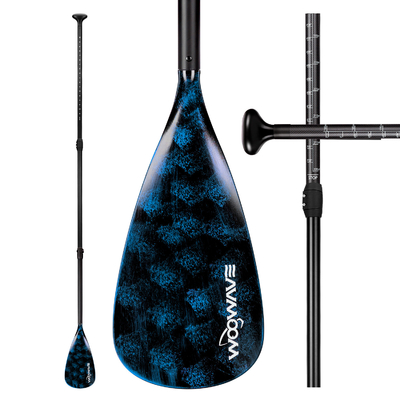Sup Paddles 3 peças Paddles ajustáveis de fibra de carbono para esportes aquáticos Lagos Rios