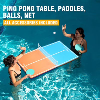 Pool Party Game Set Foldable Floating Pingpong Table e Paddle Diâmetro 1,57 polegadas