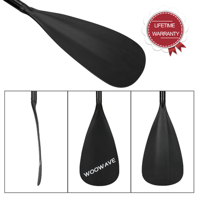 2.1lbs Woowave 3 Piece SUP Paddle Board Boat Carbon Fiber Paddle Oar para Caiaque de pesca