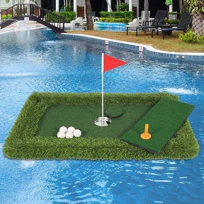 Jogos de Golf de Piscina Golf Flutuante Verde para Piscina Acessórios Verdes 1*Copa de Furo Inoxidável