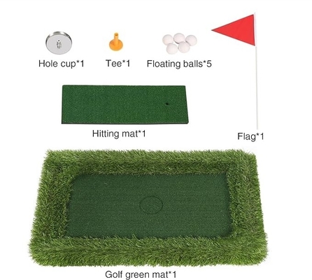 Jogos de Golf de Piscina Golf Flutuante Verde para Piscina Acessórios Verdes 1*Copa de Furo Inoxidável