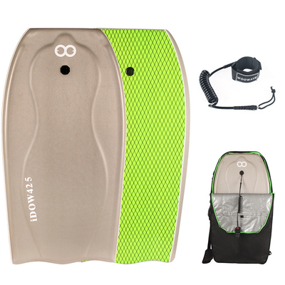 Cinza ou personalizado 42,5 polegadas de ponta de corpo de tabuleiro com Leash de surf e bolsa de tabuleiro Sem competição