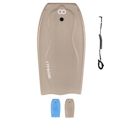 Cinza ou personalizado 42,5 polegadas de ponta de corpo de tabuleiro com Leash de surf e bolsa de tabuleiro Sem competição