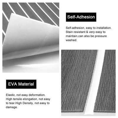 Grey Woowave EVA Boat Deck Sheet Board Yacht Acessórios 5MM espuma Decking tapetes de piso com auto-aderente