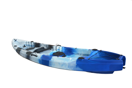 Woowave 2 pessoas Caiaque de pesca HDPE Sente-se no topo Caiaque Canoa 370*87*33cm Tamanho do pacote