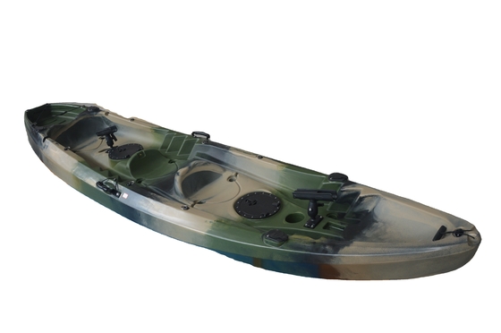 Capacidade de carga 300kg/661lbs Exército Verde Tandem Caiaque para Lagos Rios Pesca Woowave
