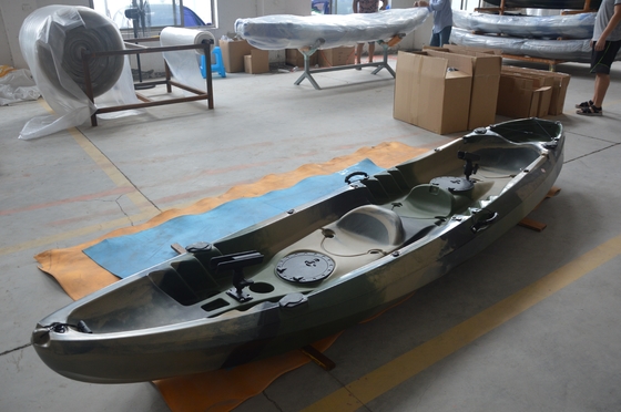 Capacidade de carga 300kg/661lbs Exército Verde Tandem Caiaque para Lagos Rios Pesca Woowave