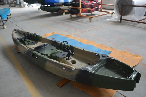 Capacidade de carga 300kg/661lbs Exército Verde Tandem Caiaque para Lagos Rios Pesca Woowave