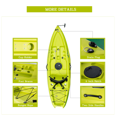 Woowave 2.2m Crianças Criança Caiaque Mar Canoa com Acessórios 14kg/31lbs Paddlers Max 1