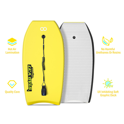 WOOWAVE Leash Plug Folding Lightweight 2.14lbs Surfboard com largura de tabuleiro 20,9 polegadas