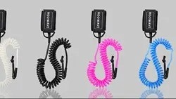 Polyurethane preto bobina 7ft surf Leash Padded pulseira para Stand Up Paddle Boarding