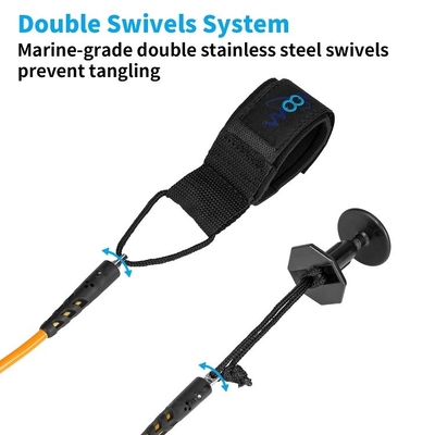 OEM Leash de surf corda de perna com bobina de poliuretano para pranchas de surf e pranchas SUP