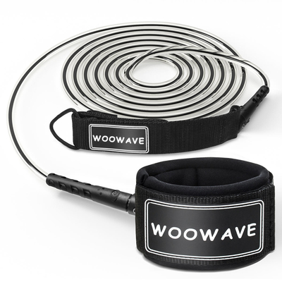 Logotipo de cor personalizado Paddle Board Leash Woowave Double Swivels Leashes de tornozelo TPU SUP Surf